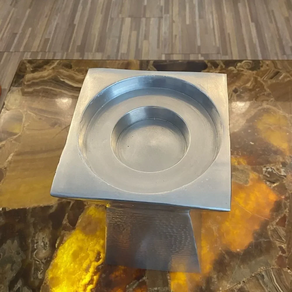 Studio Nova India , contemporary hammered metal candle holders